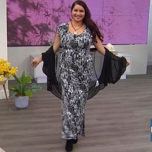 Collen Lopez Ikat Stretch Ruched dress Isle be There